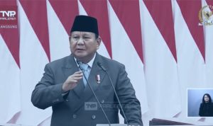 Foto: Presiden Prabowo Subianto menyampaikan paparan dalam Rapat Paripurna RUU APBN Tahun Anggaran 2026 dan Nota Keuangan di Gedung MPR/DPR RI, Jakarta, Jumat (15/8/2025). (Tangkapan Layar Youtube/DPR RI)
