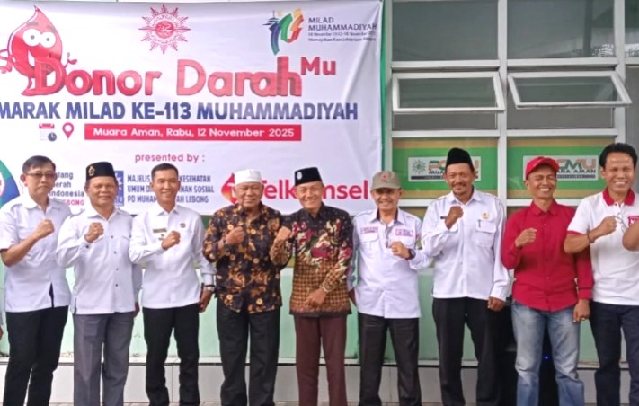 Wakil Bupati Lebong Apresiasi Aksi Donor Darah Milad ke-113 Muhammadiyah: “Ini Bentuk Nyata Kepedulian dan Kemanusiaan”