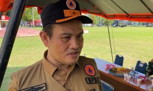 Sekda Provinsi Bengkulu, Herwan Antoni saat Hadiri Apel Siaga Bencana