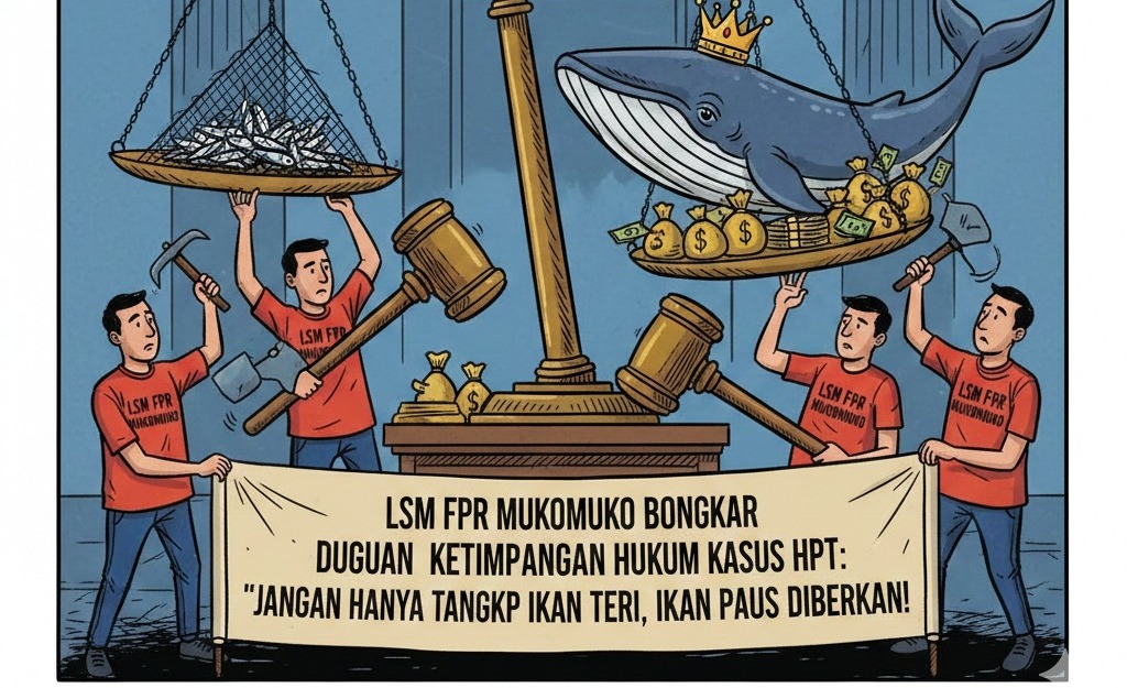 LSM FPR Mukomuko Bongkar Dugaan Ketimpangan Hukum Kasus HPT: “Jangan Hanya Tangkap Ikan Teri, Ikan Paus Dibiarkan!”