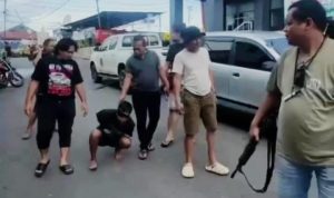 Pelaku Saat Diamankan Personel Polres Lahat