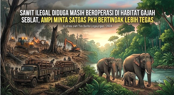 Penggarap Sawit Ilegal Diduga Masih Beroperasi di Habitat Gajah Seblat Foto Ilustrasi