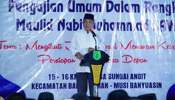 Hadiri Tablig Akbar di Sungai Angit, Ini Pesan Religius Bupati Muba