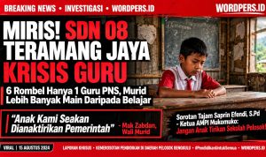 SD 08 Teramang Jaya Mukomuko Kekurangan Guru Mengajar